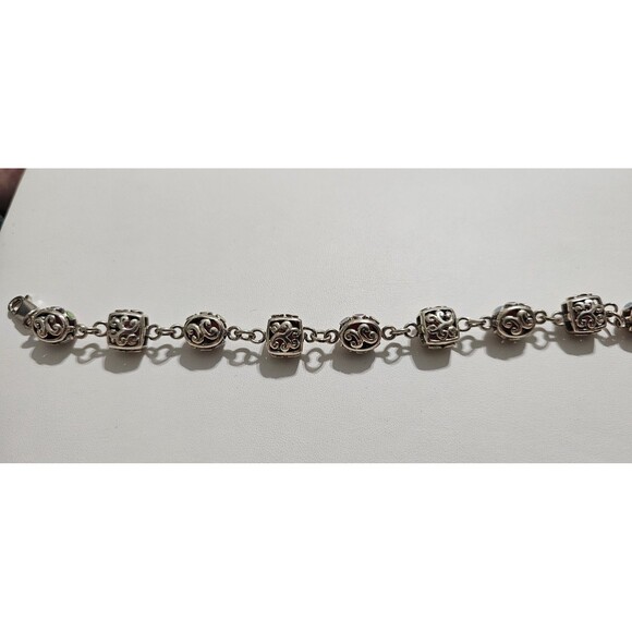 Pink Conch Shell Bead Bracelet Silver 925 - Picture 7 of 8